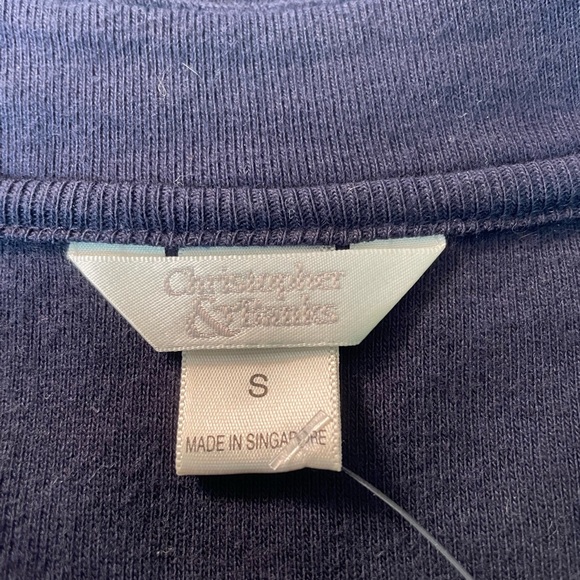 Christopher & Banks  women’s navy V-neck tank top size small - Picture 4 of 5